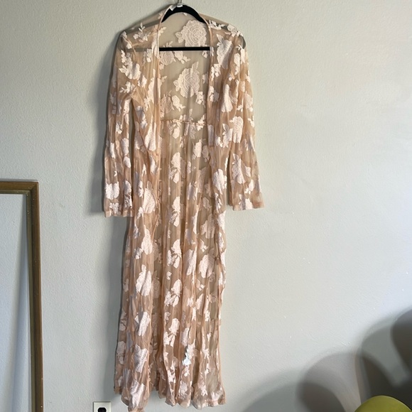 For love and lemons embroidered sheer maxi dress - Picture 1 of 1
